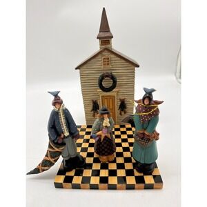 Williraye Studio A Country‎ Church Folk Art Christmas Day Service WW2051 Limited